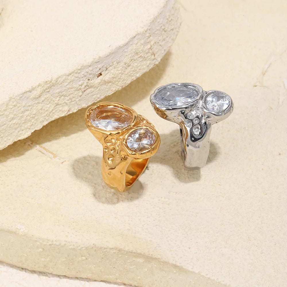 The Lumina Twin Zircon Ring by Vexa - RING - Vexa