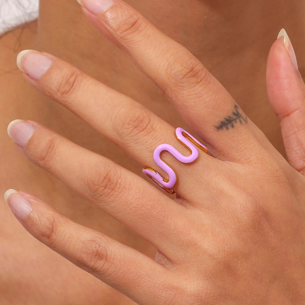 The Chroma Wave Y2K Enamel Ring by Vexa - RING - Vexa