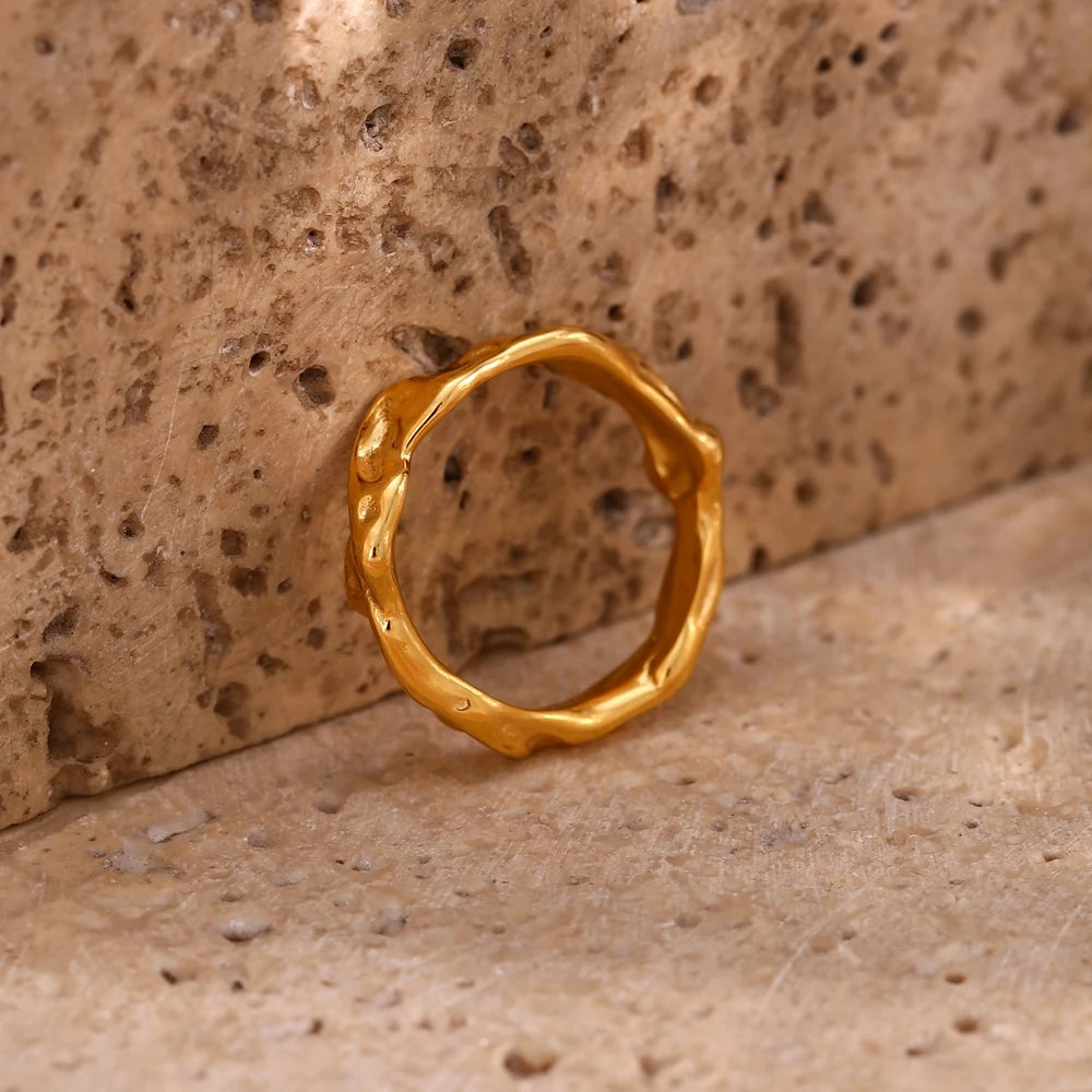 The Marina Hammered Wave Ring by Vexa - RING - Vexa