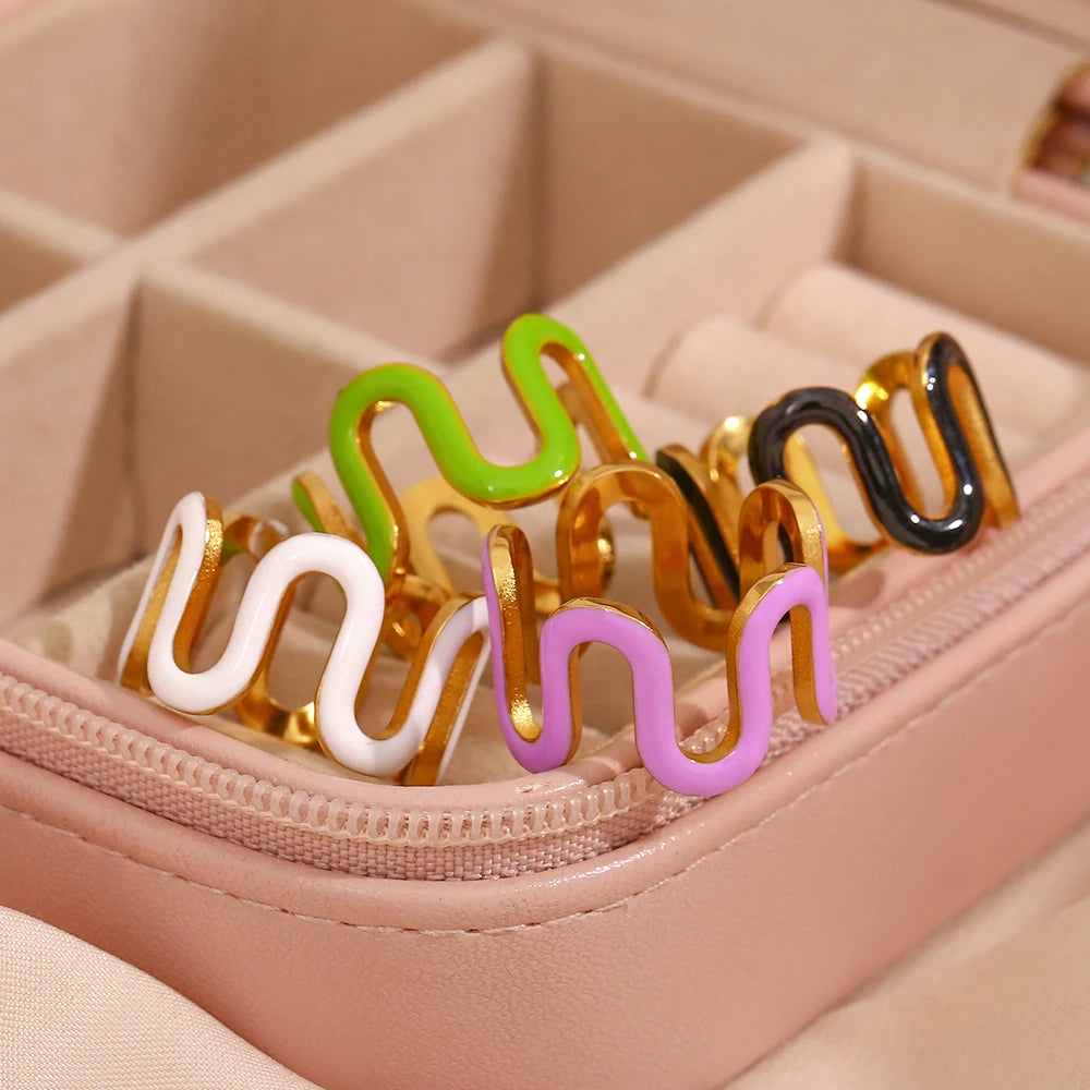 The Chroma Wave Y2K Enamel Ring by Vexa - RING - Vexa
