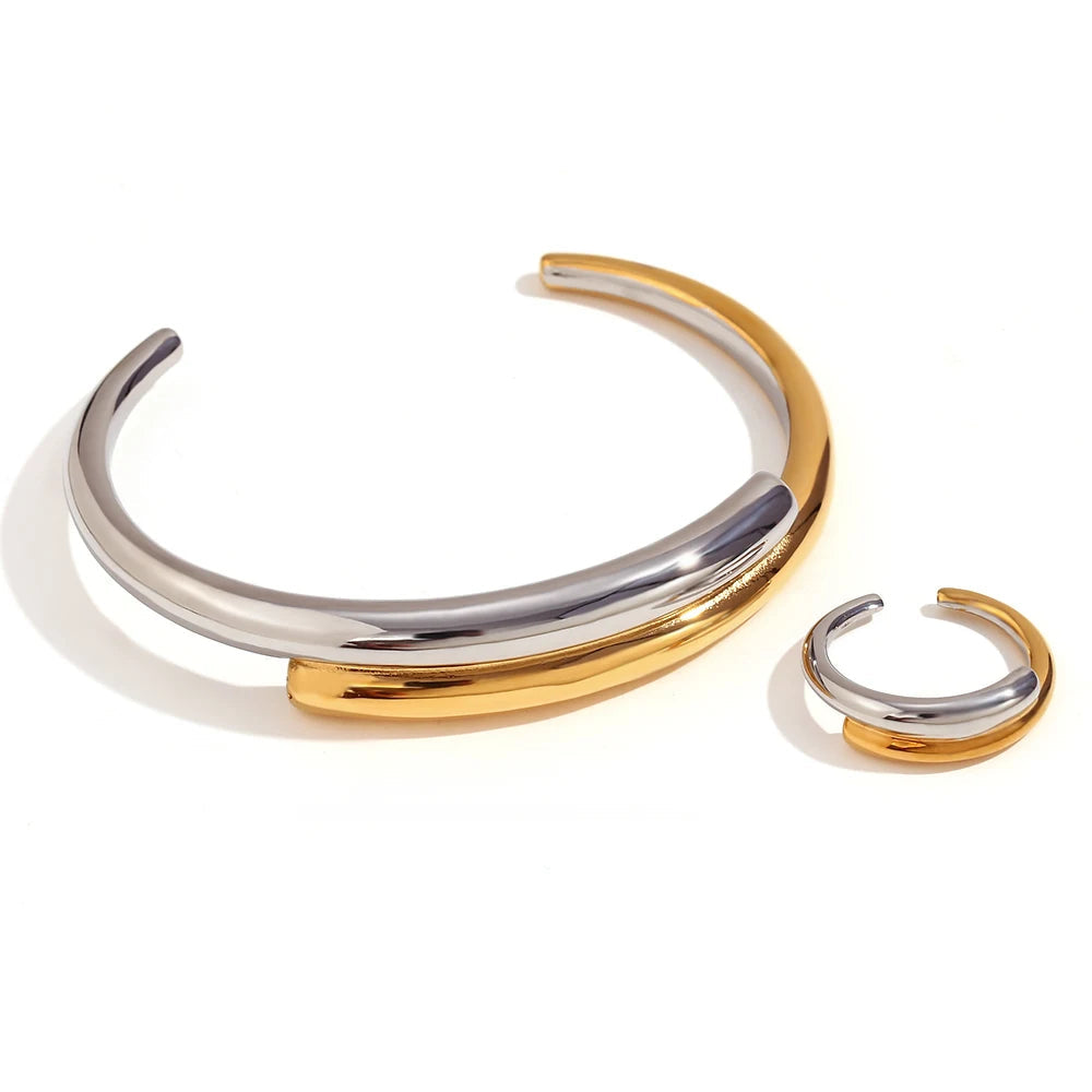 The Eclipse Two - Tone Jewelry Set by Vexa - Jewelry Set - Vexa