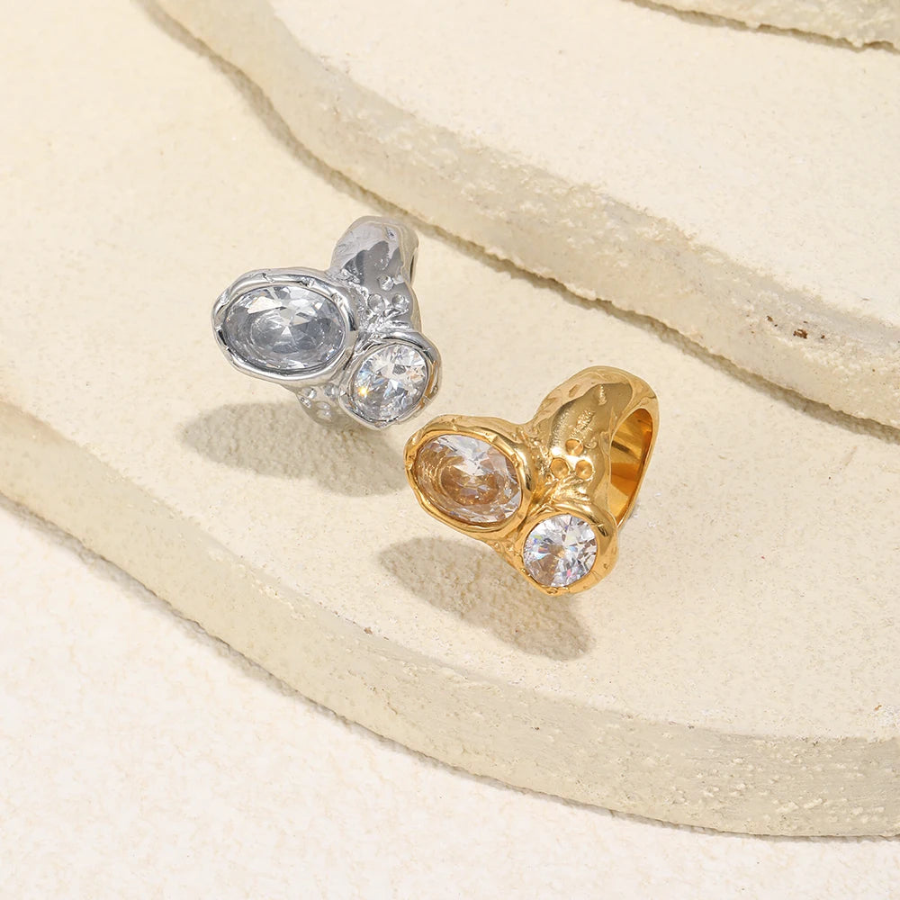 The Lumina Twin Zircon Ring by Vexa - RING - Vexa