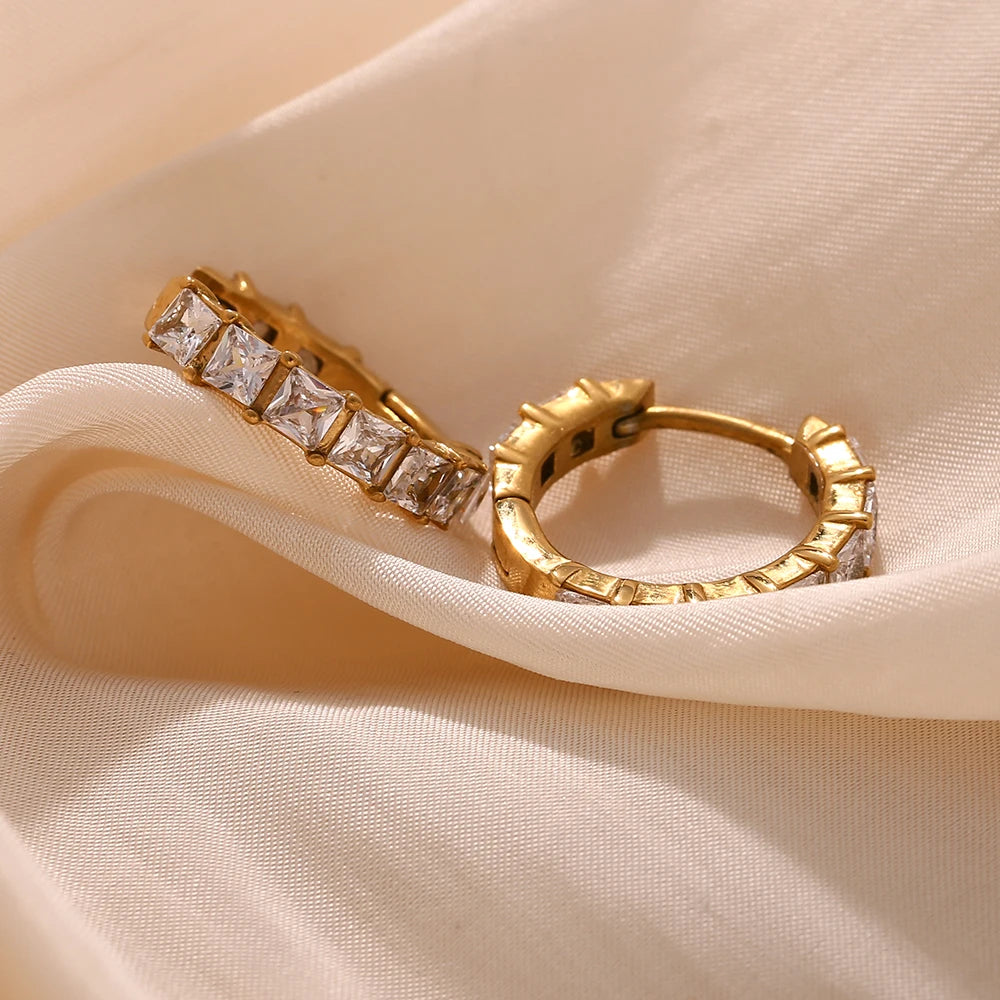 The Sovereign Princess - Cut Zircon Hoops by Vexa - Earring - Vexa