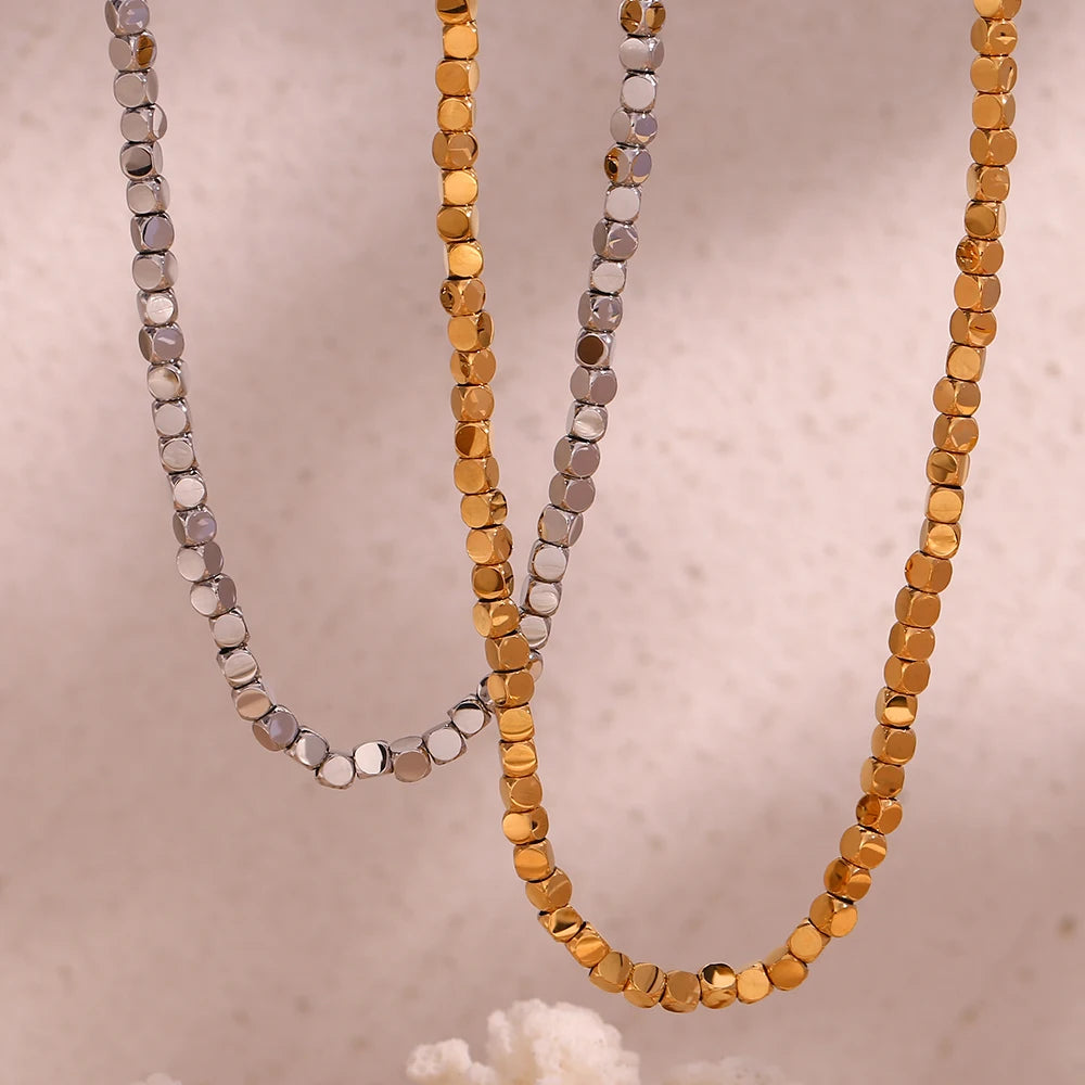 The Minimalist Cuboid Beaded Necklace by Vexa - necklace - Vexa