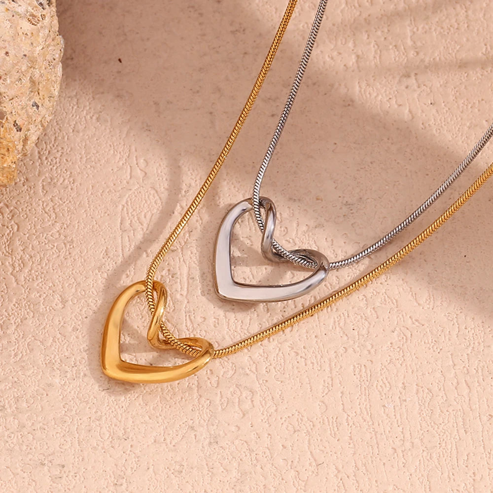 The Amara Minimalist Heart Pendant Necklace by Vexa - necklace - Vexa