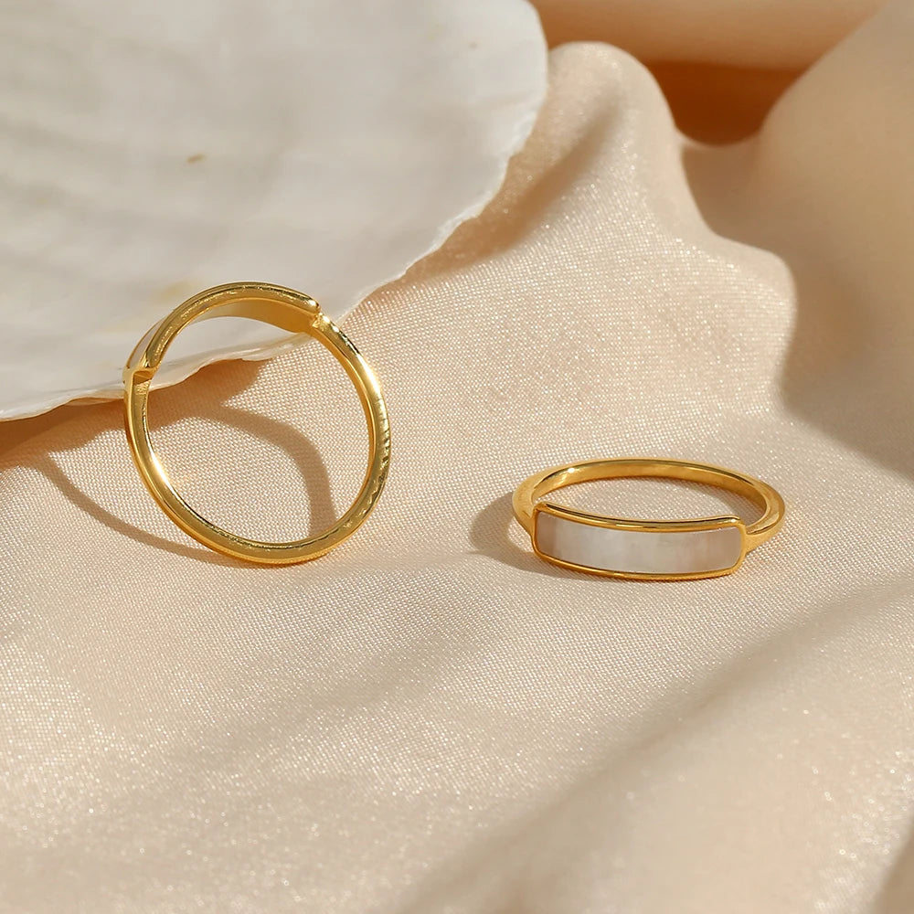 The Luminous Shell Bar Ring by Vexa - RING - Vexa