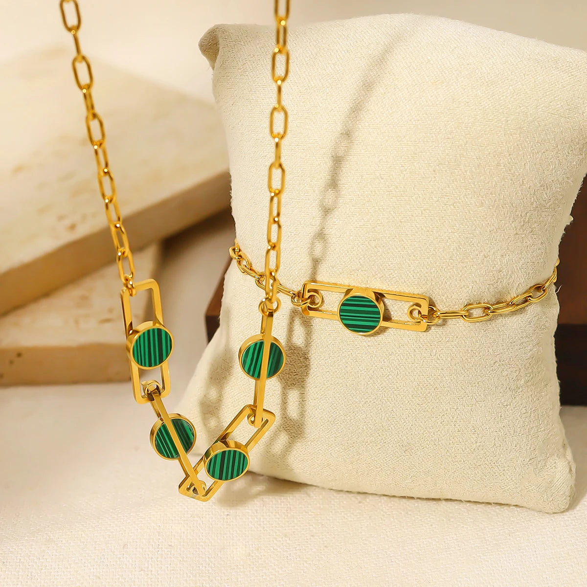 The Verdant Malachite Charm Jewelry Set by Vexa - Jewelry Set - Vexa