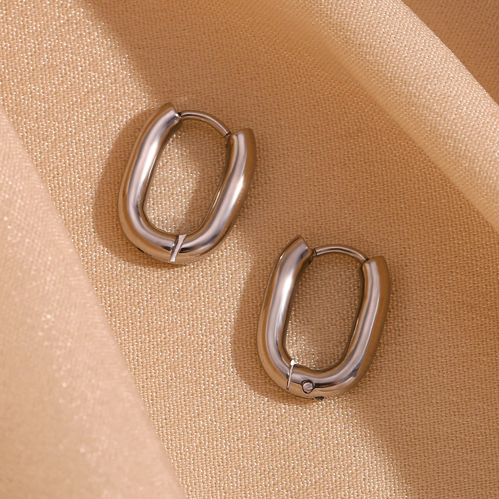 The Celeste Minimalist Hoop Earrings by Vexa - Earring - Vexa - Silver