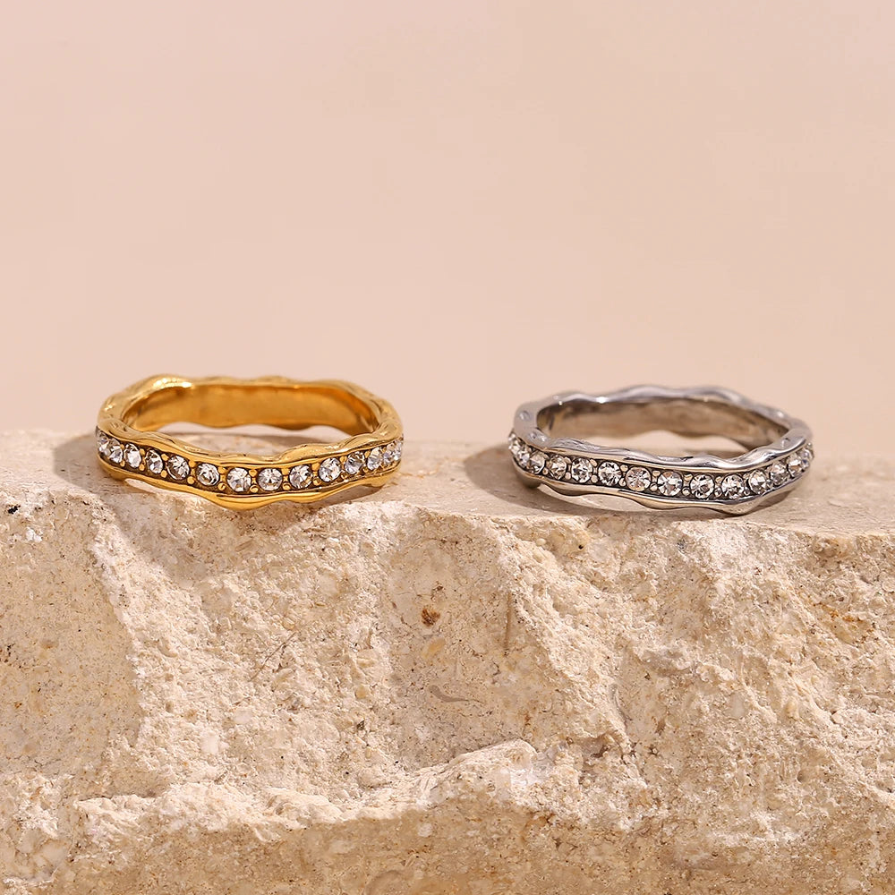 The Oceana Crystal Wave Ring by Vexa - RING - Vexa