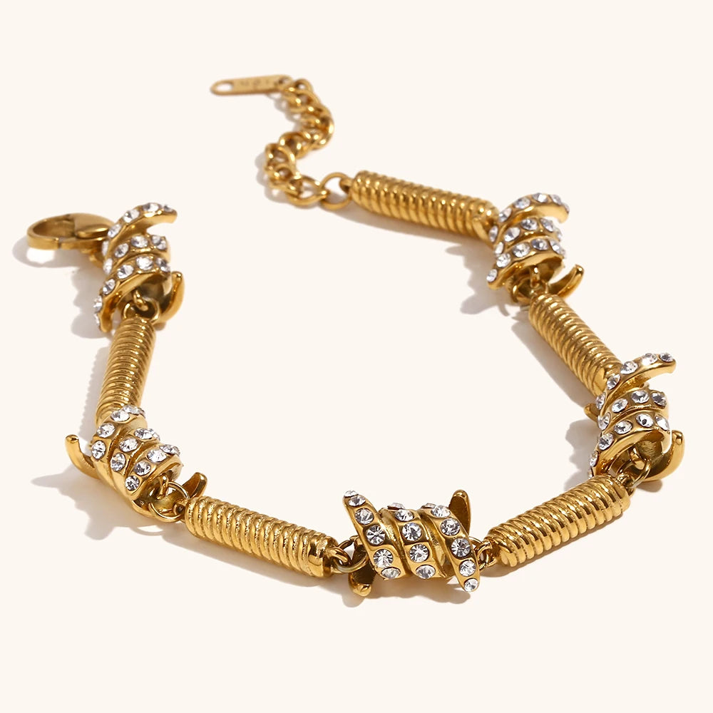 The Radiance Spring Knot Zirconia Bracelet by Vexa - Bracelet - Vexa