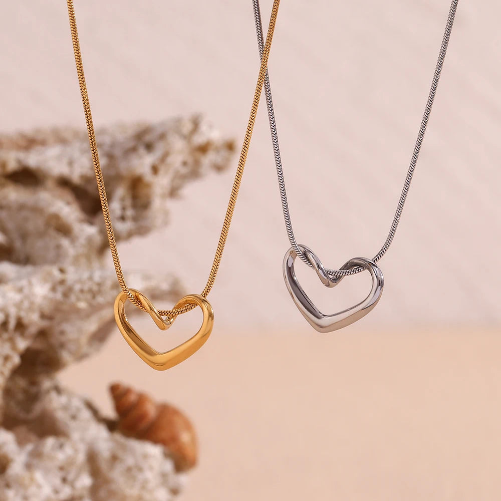 The Amara Minimalist Heart Pendant Necklace by Vexa - necklace - Vexa