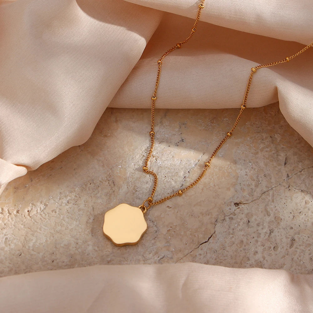 The Sakura Blossom Coin Necklace by Vexa - necklace - Vexa