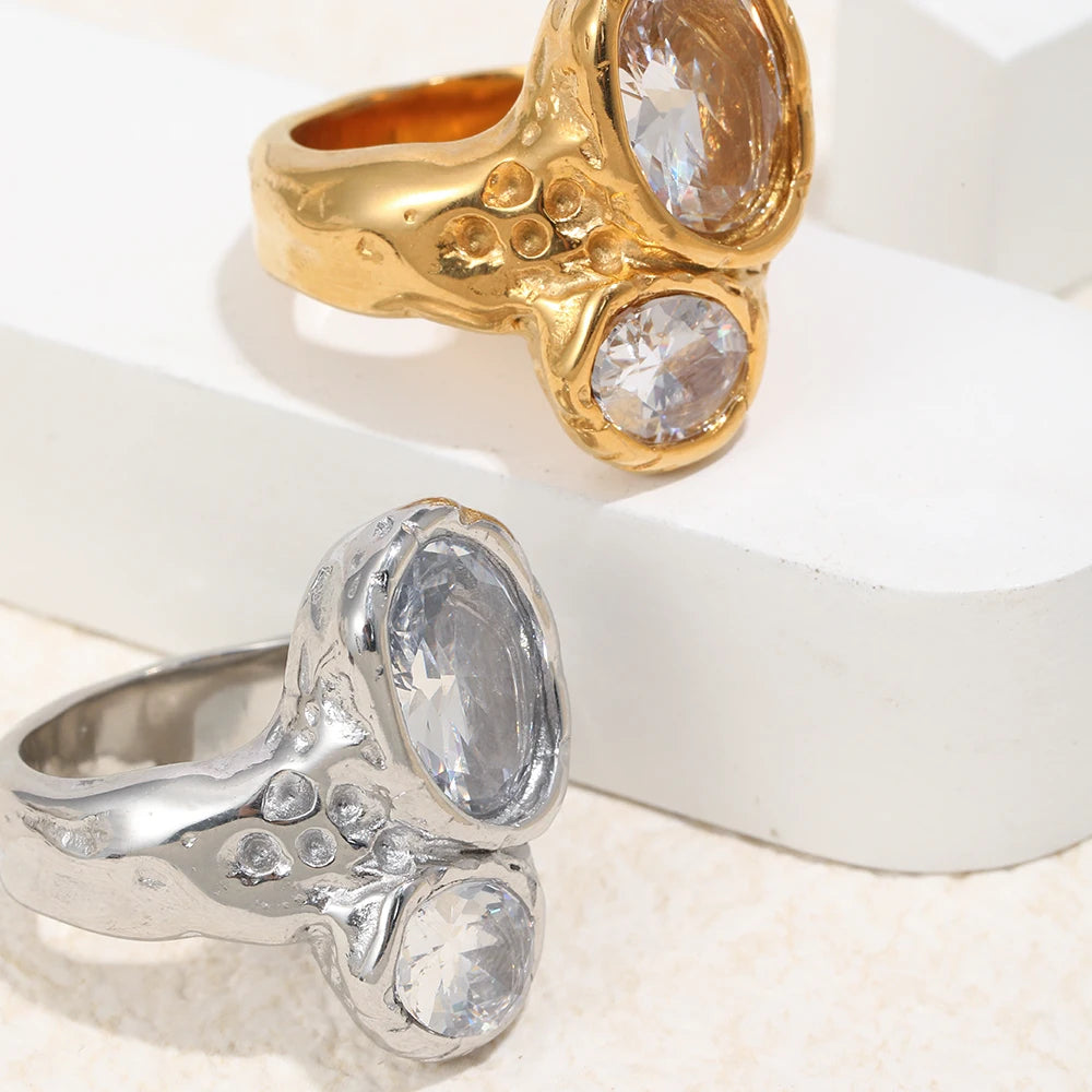 The Lumina Twin Zircon Ring by Vexa - RING - Vexa