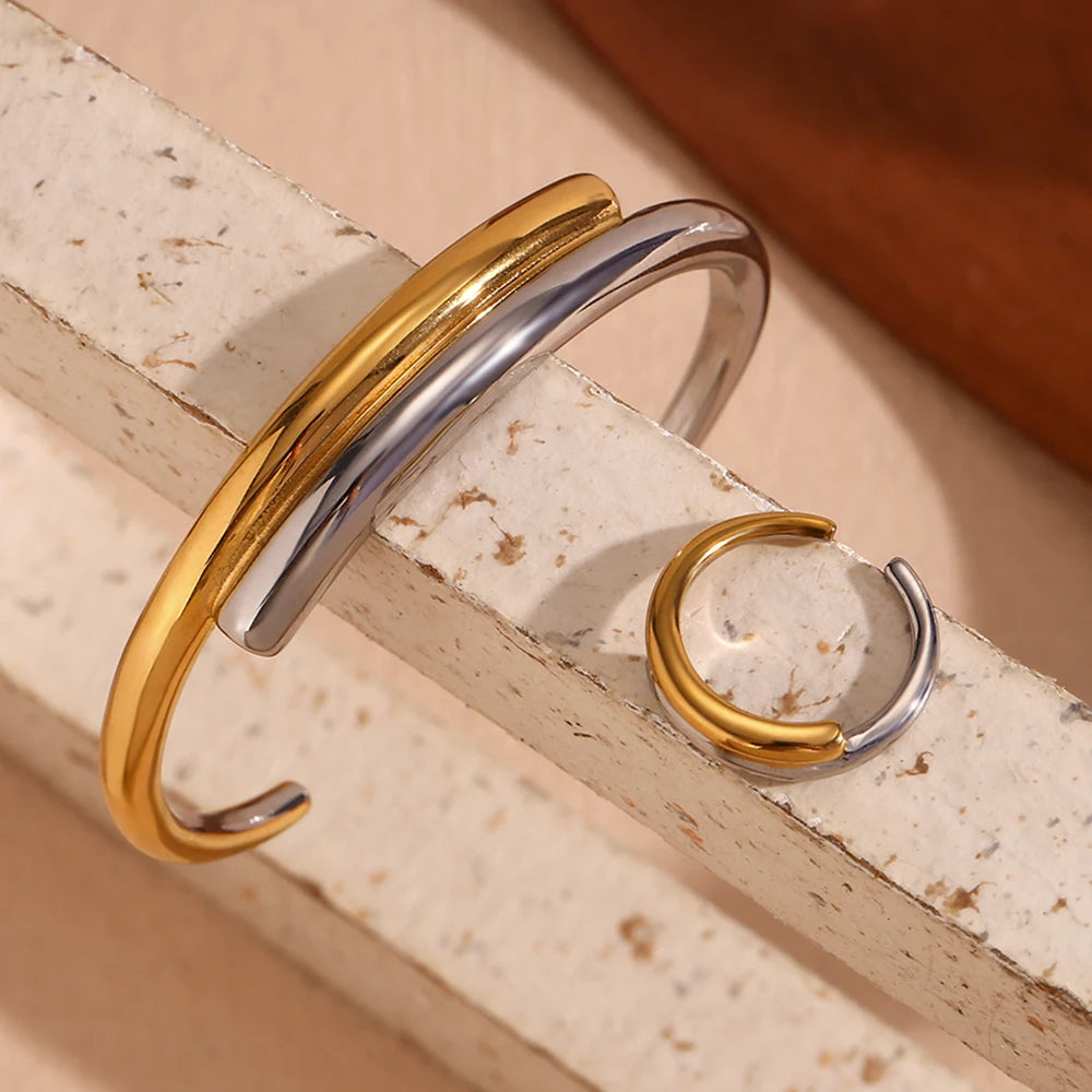 The Eclipse Two - Tone Jewelry Set by Vexa - Jewelry Set - Vexa