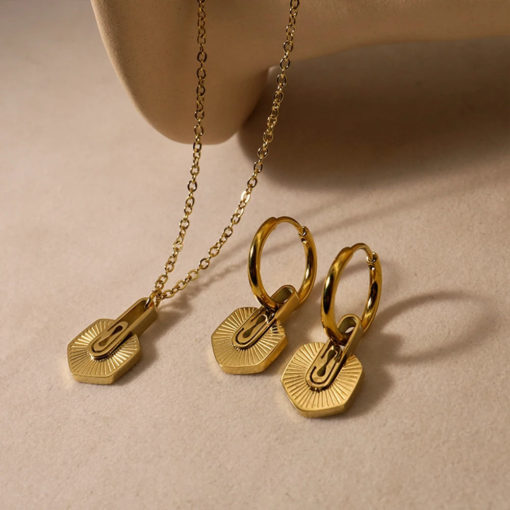 The Solaris Hexagon Jewelry Set by Vexa - Jewelry Set - Vexa