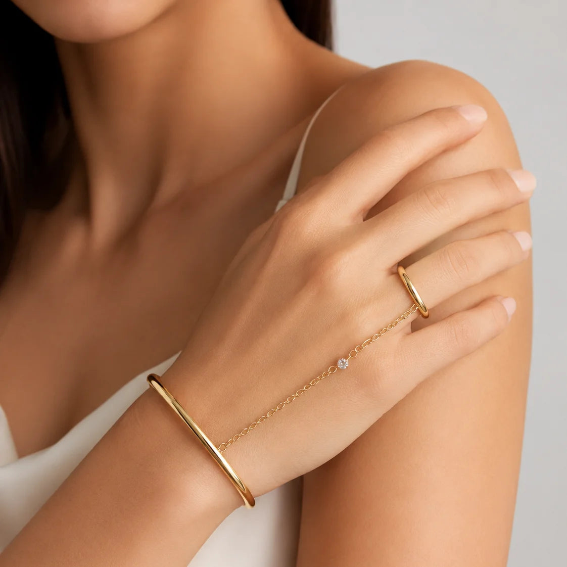 The Mirage Hand Chain Bangle by Vexa - Bracelet - Vexa