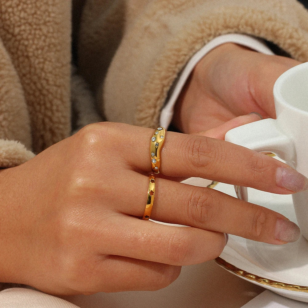 The Lyra Irregular Snake Ring by Vexa - RING - Vexa