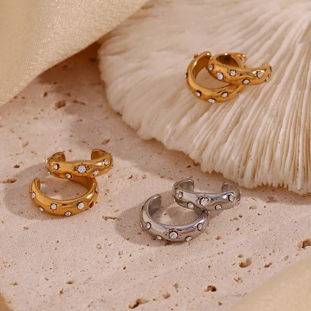 The Celeste Crystal Accent Ear Cuff by Vexa - Earring - Vexa