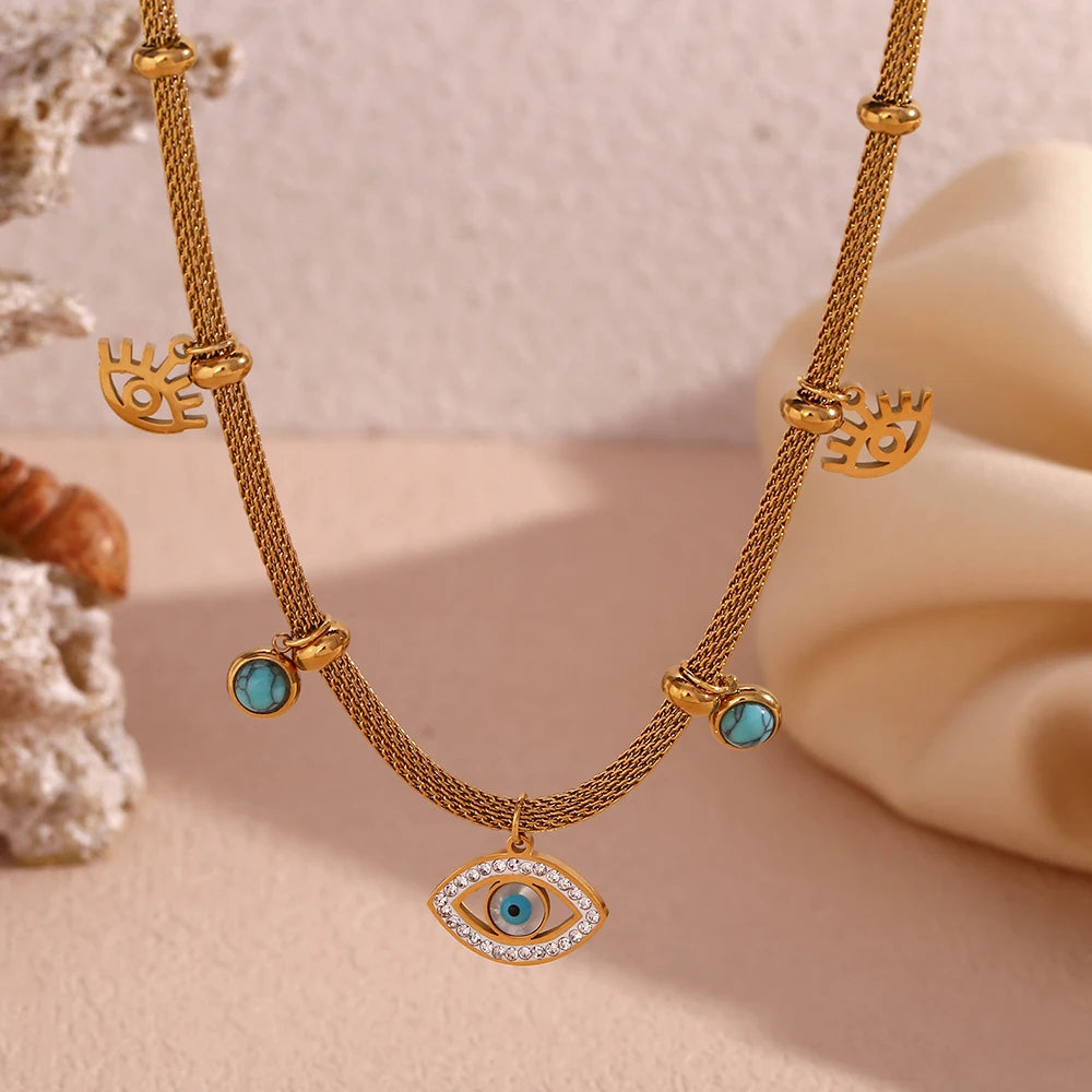 The Amulet Turquoise Guardian Eye Necklace by Vexa - necklace - Vexa