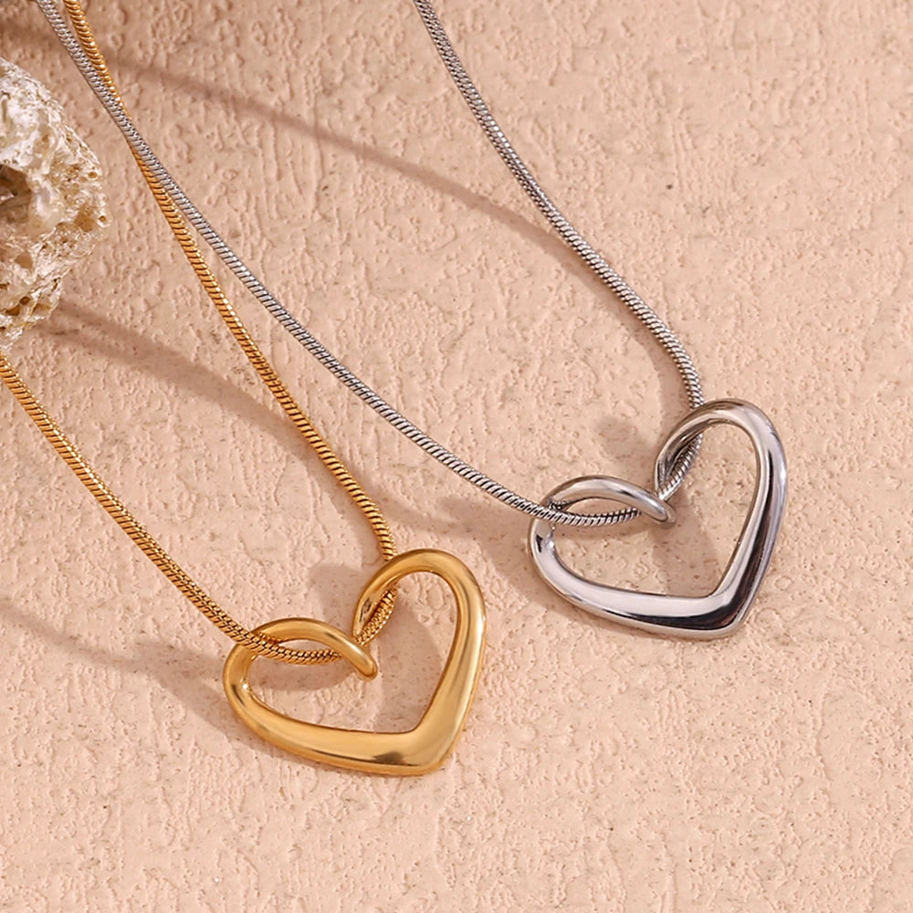 The Amara Minimalist Heart Pendant Necklace by Vexa - necklace - Vexa
