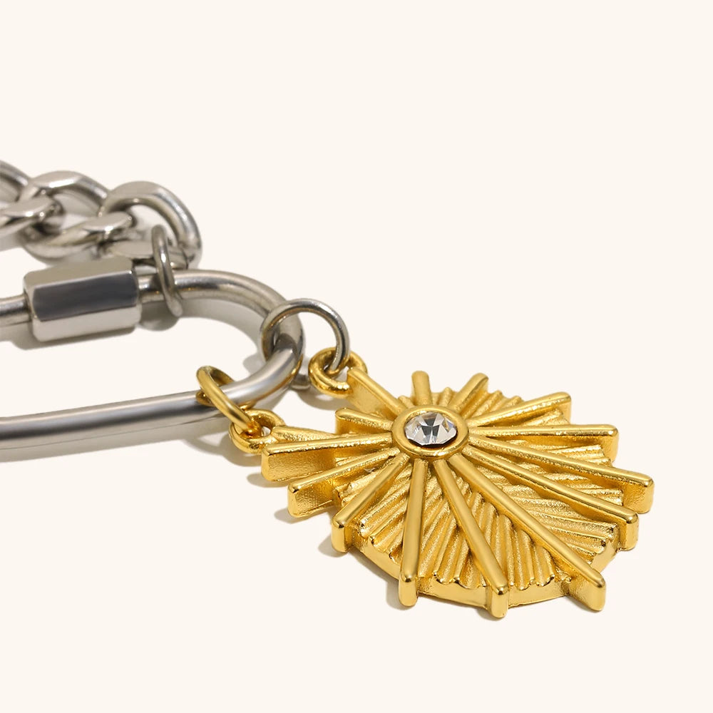 The Solaria Two - Tone Starburst Bracelet by Vexa - Bracelet - Vexa