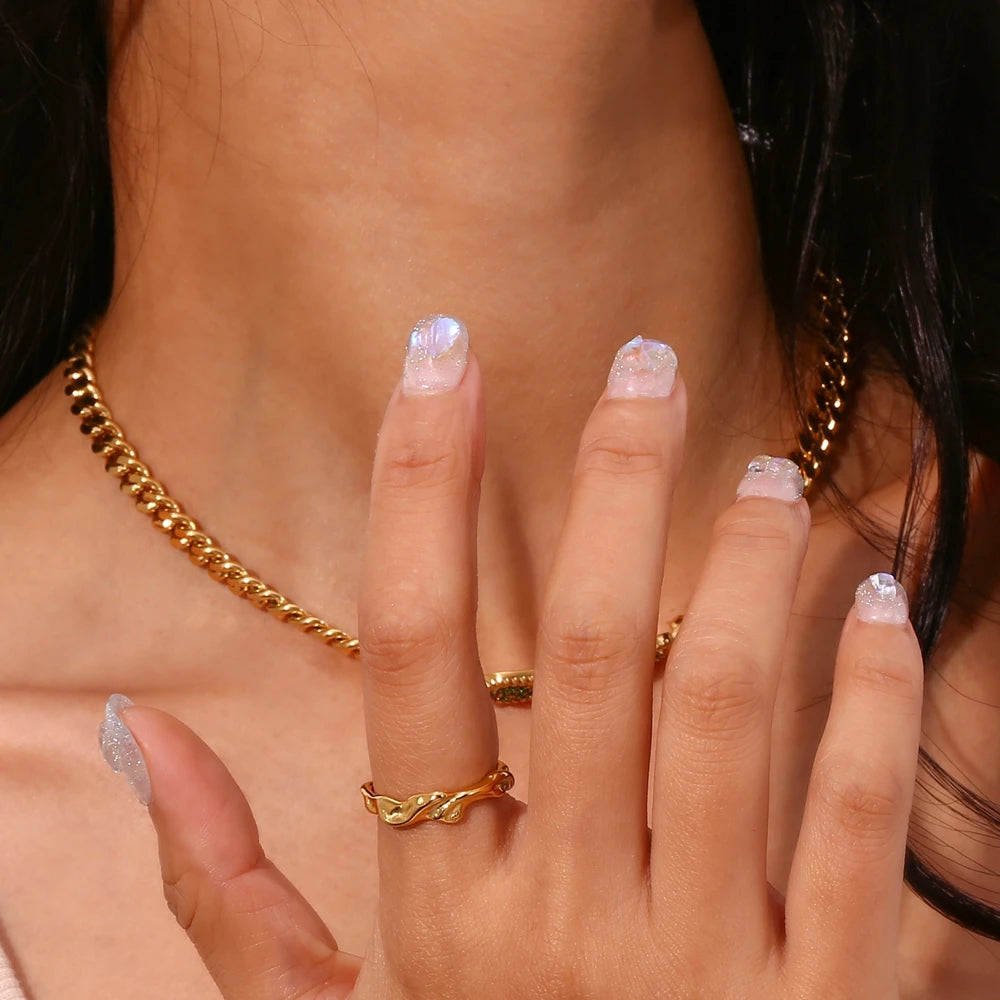 The Marina Hammered Wave Ring by Vexa - RING - Vexa