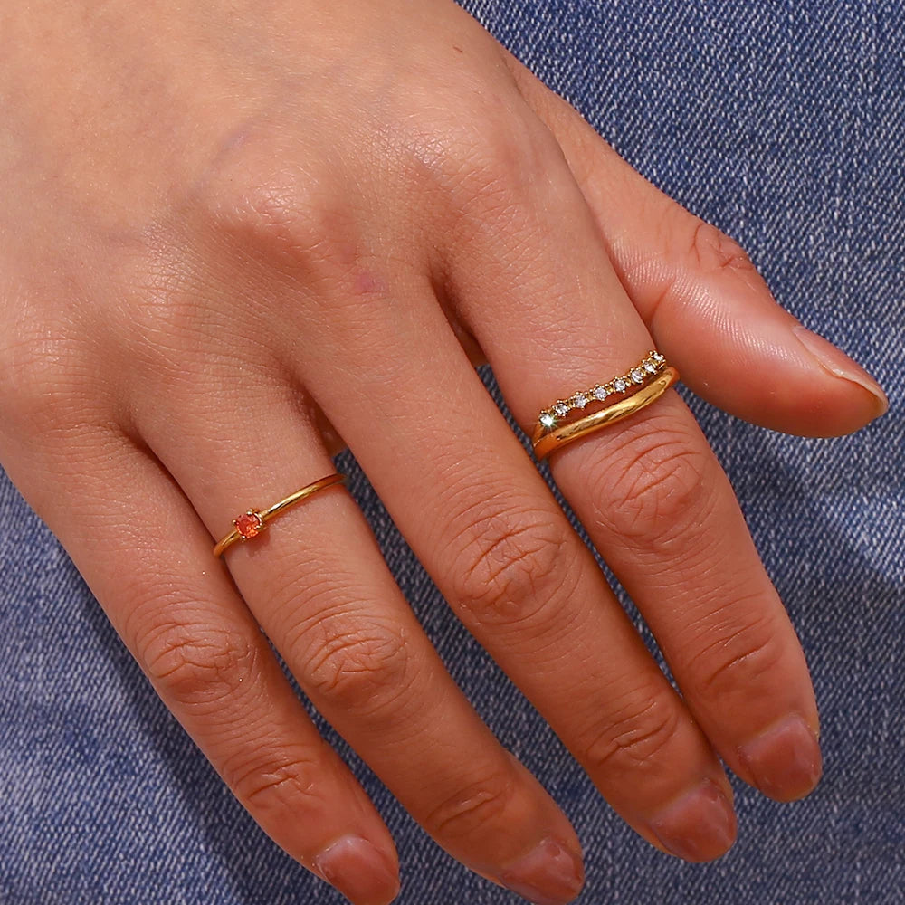 The Serenade Double - Band Crystal Ring by Vexa - RING - Vexa