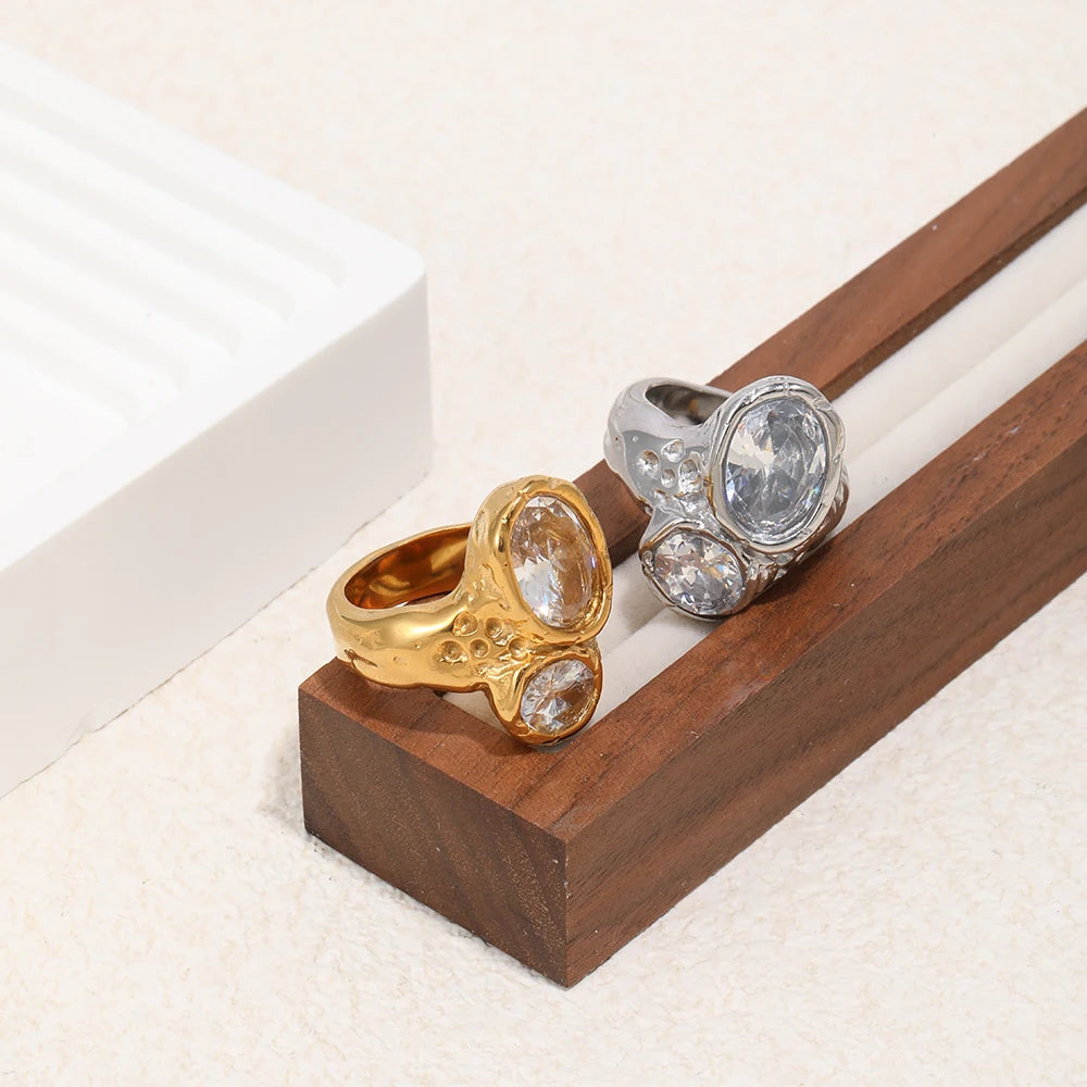 The Lumina Twin Zircon Ring by Vexa - RING - Vexa