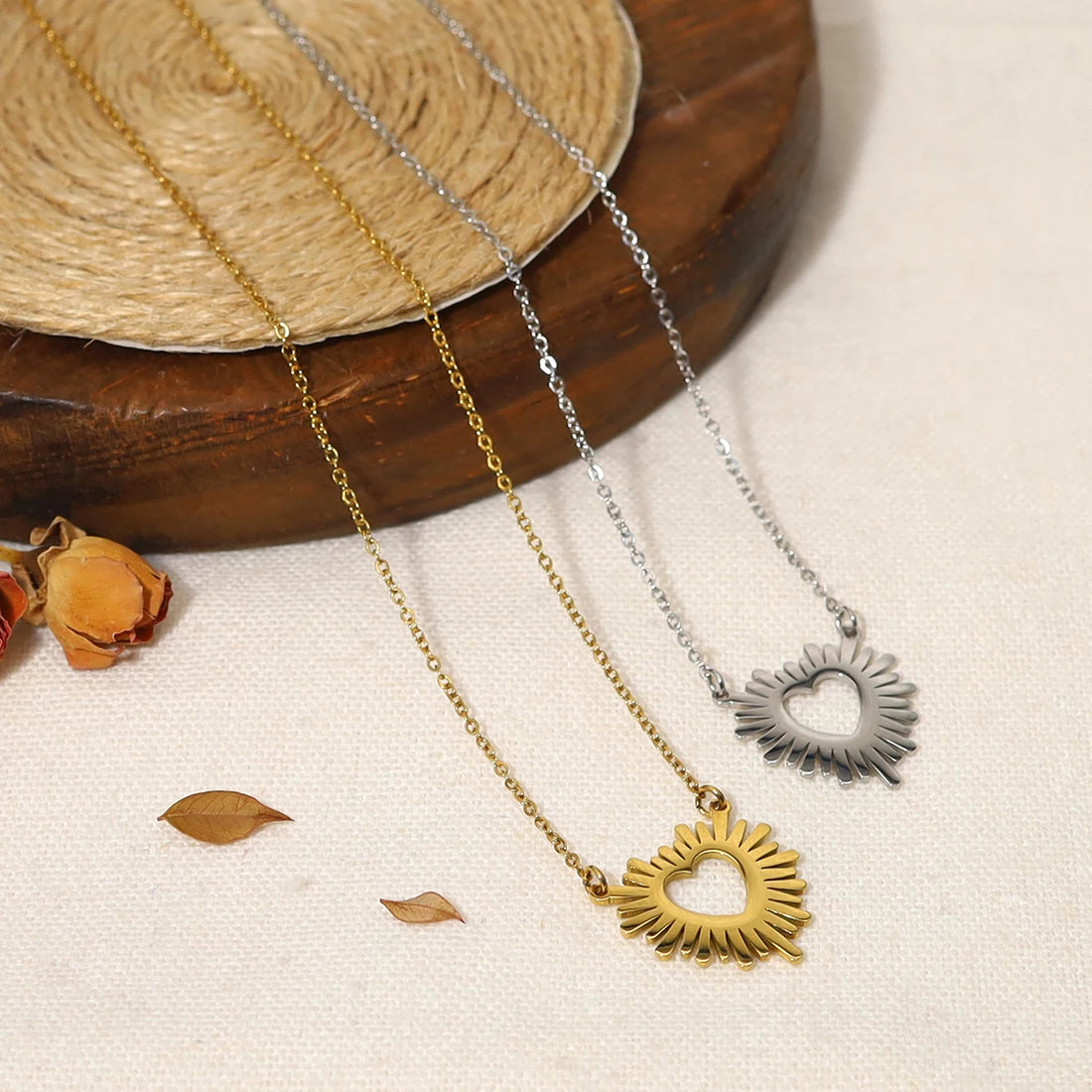 The Radiant Heart Sunburst Necklace by Vexa - necklace - Vexa