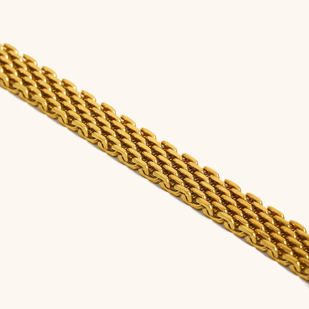 The Aurelia Woven Strap Chain Bracelet by Vexa - Bracelet - Vexa