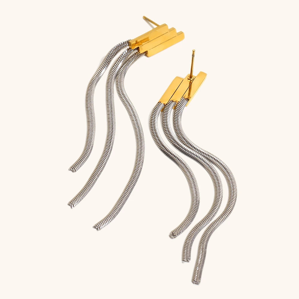 The Scala Mixed - Color Staircase Tassel Earrings by Vexa - Earring - Vexa