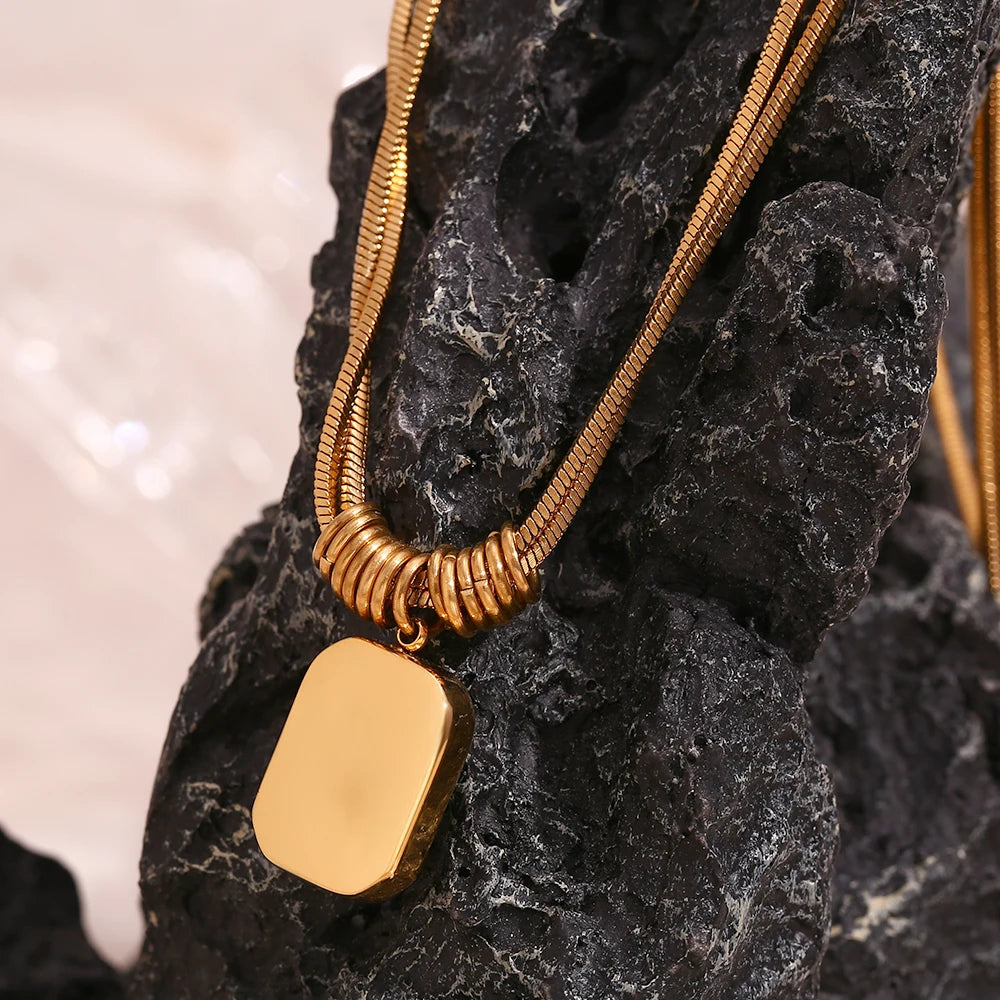 The Amara Layered Heart Necklace by Vexa - necklace - Vexa