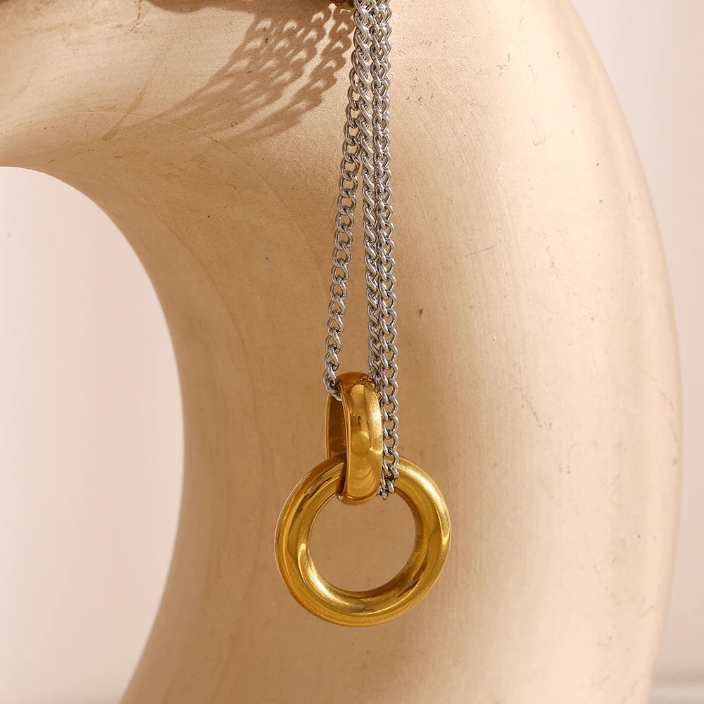 The Harmony Interlocking Ring Necklace by Vexa - necklace - Vexa