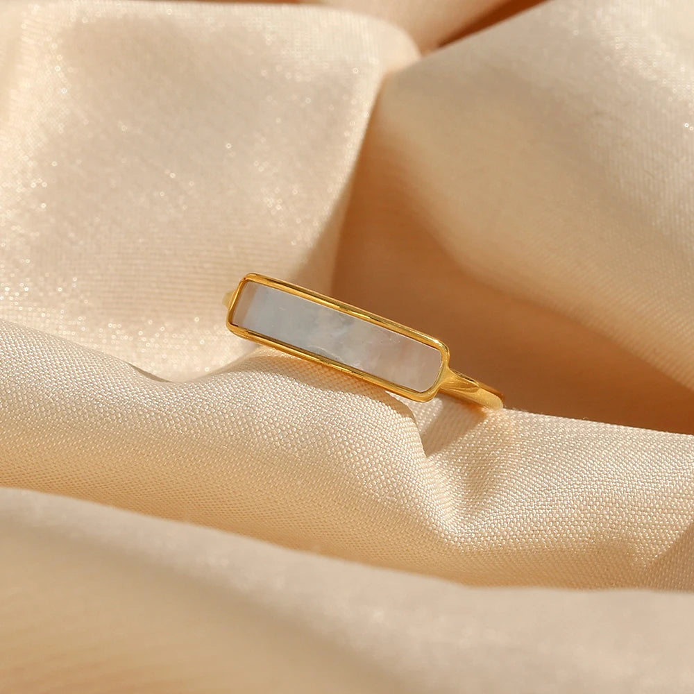 The Luminous Shell Bar Ring by Vexa - RING - Vexa