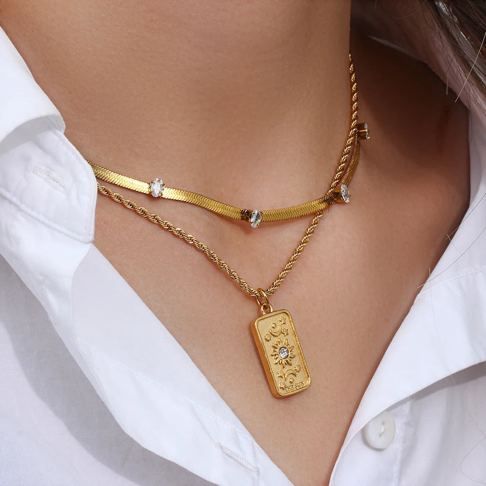 The Celestial Tarot Card Pendant Necklace by Vexa - necklace - Vexa