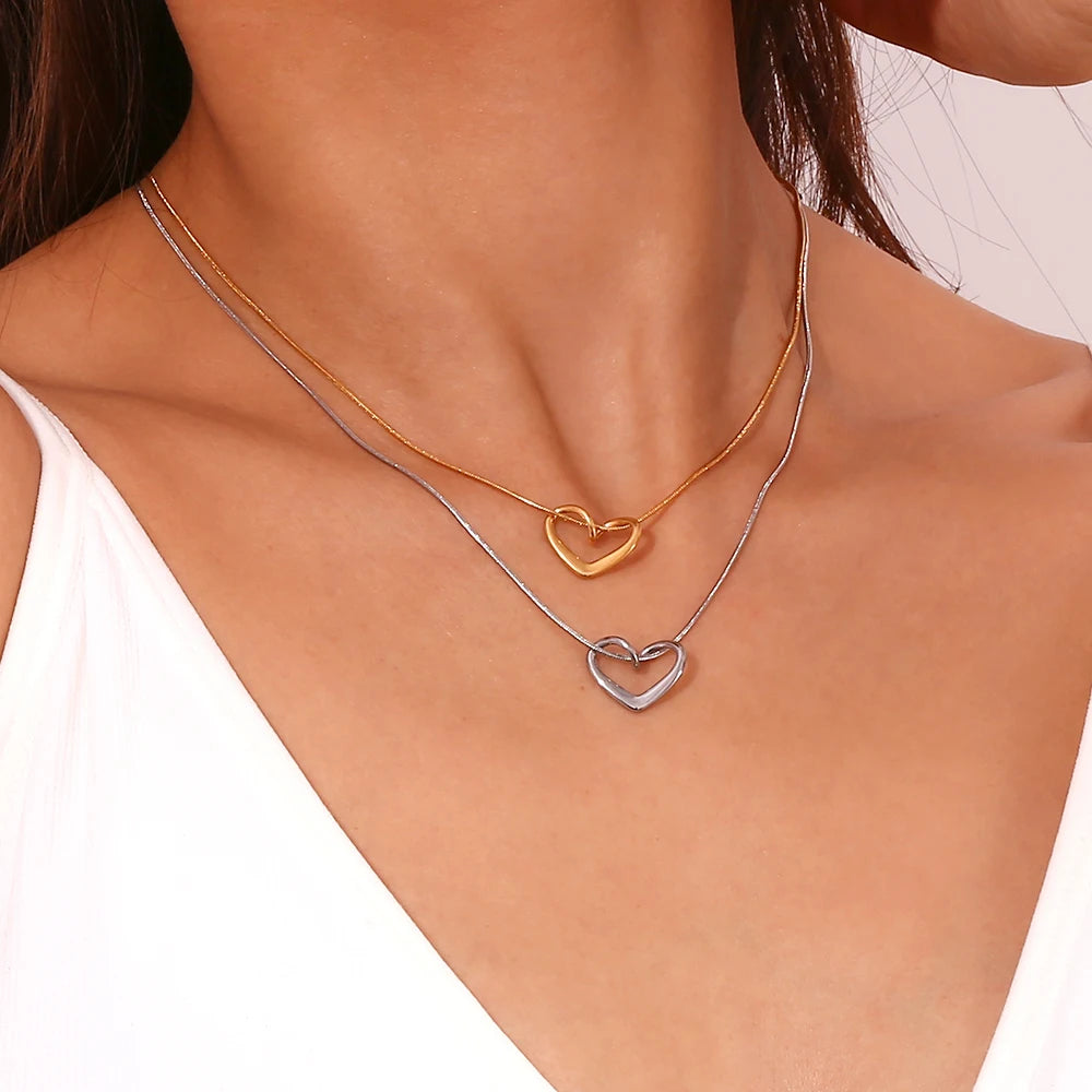The Amara Minimalist Heart Pendant Necklace by Vexa - necklace - Vexa