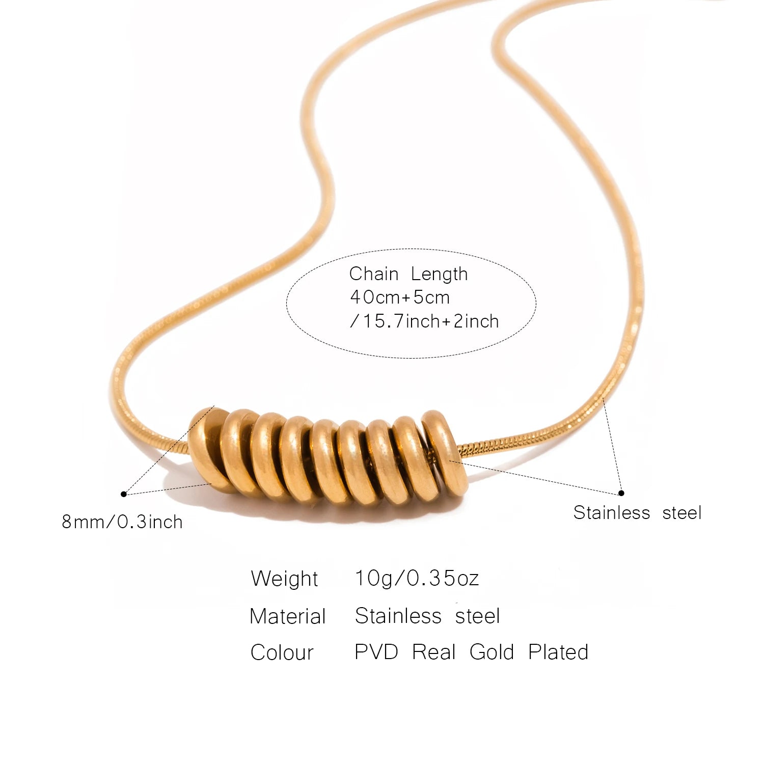 The Lumina Bead Pendant Necklace by Vexa - necklace - Vexa