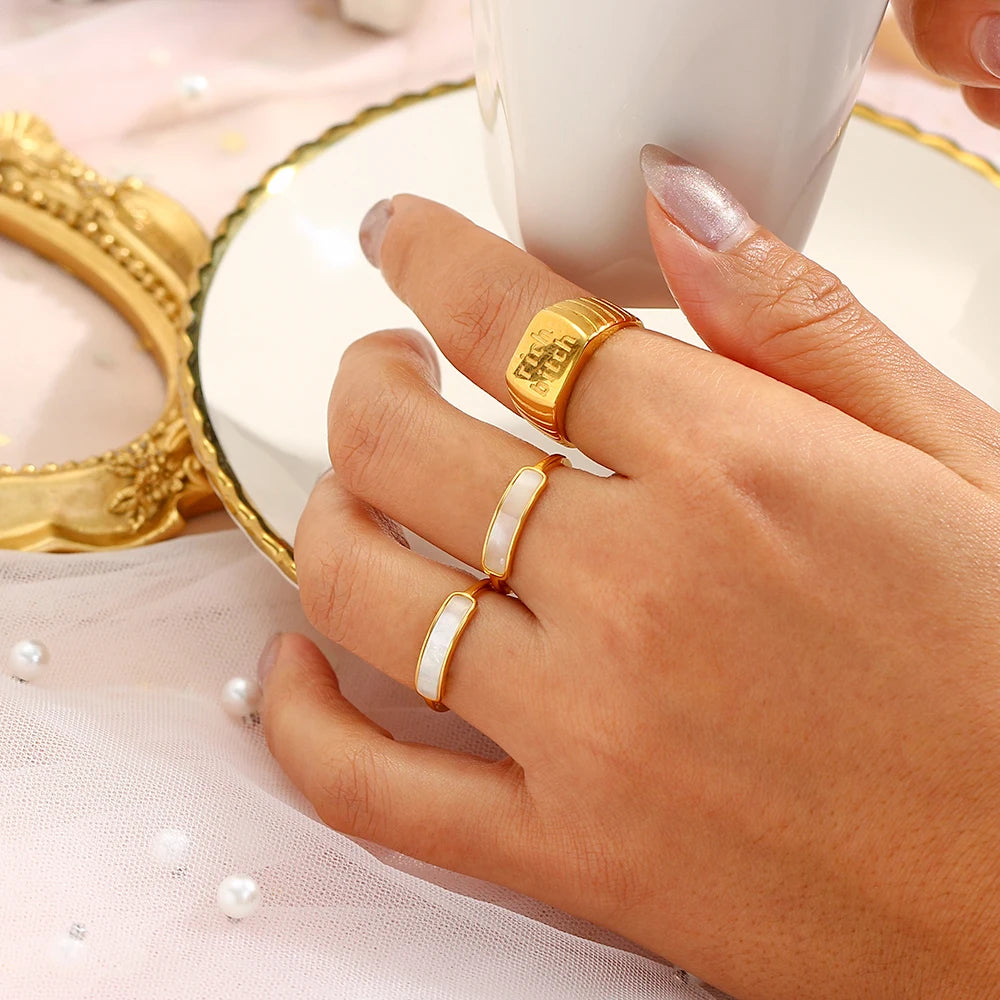 The Luminous Shell Bar Ring by Vexa - RING - Vexa