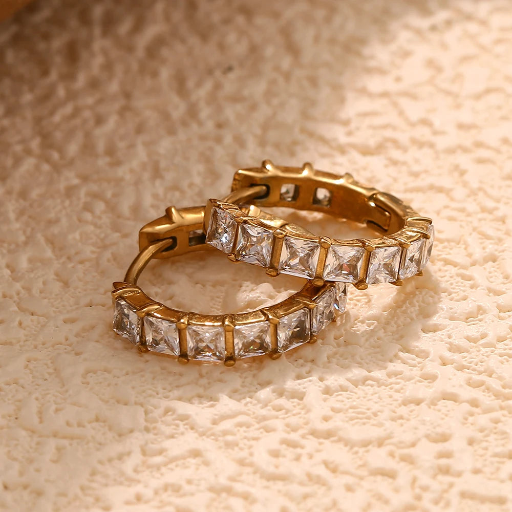 The Sovereign Princess - Cut Zircon Hoops by Vexa - Earring - Vexa