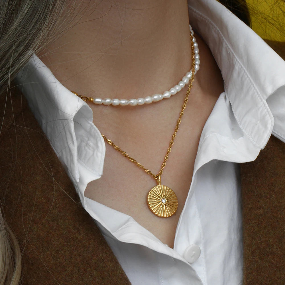 The Stella Glow Ray Pendant Necklace by Vexa - necklace - Vexa