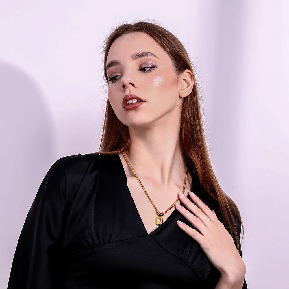 The Amara Layered Heart Necklace by Vexa - necklace - Vexa