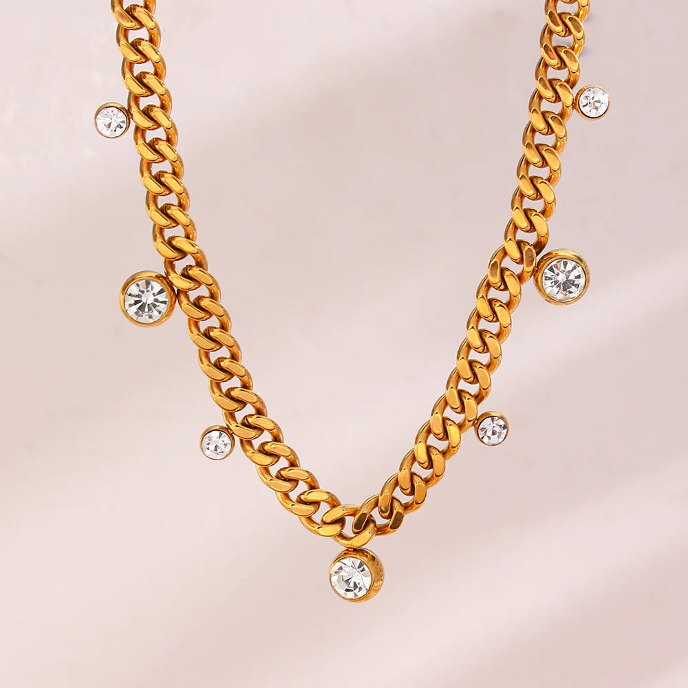 The Stella Crystal Cuban Choker by Vexa - necklace - Vexa