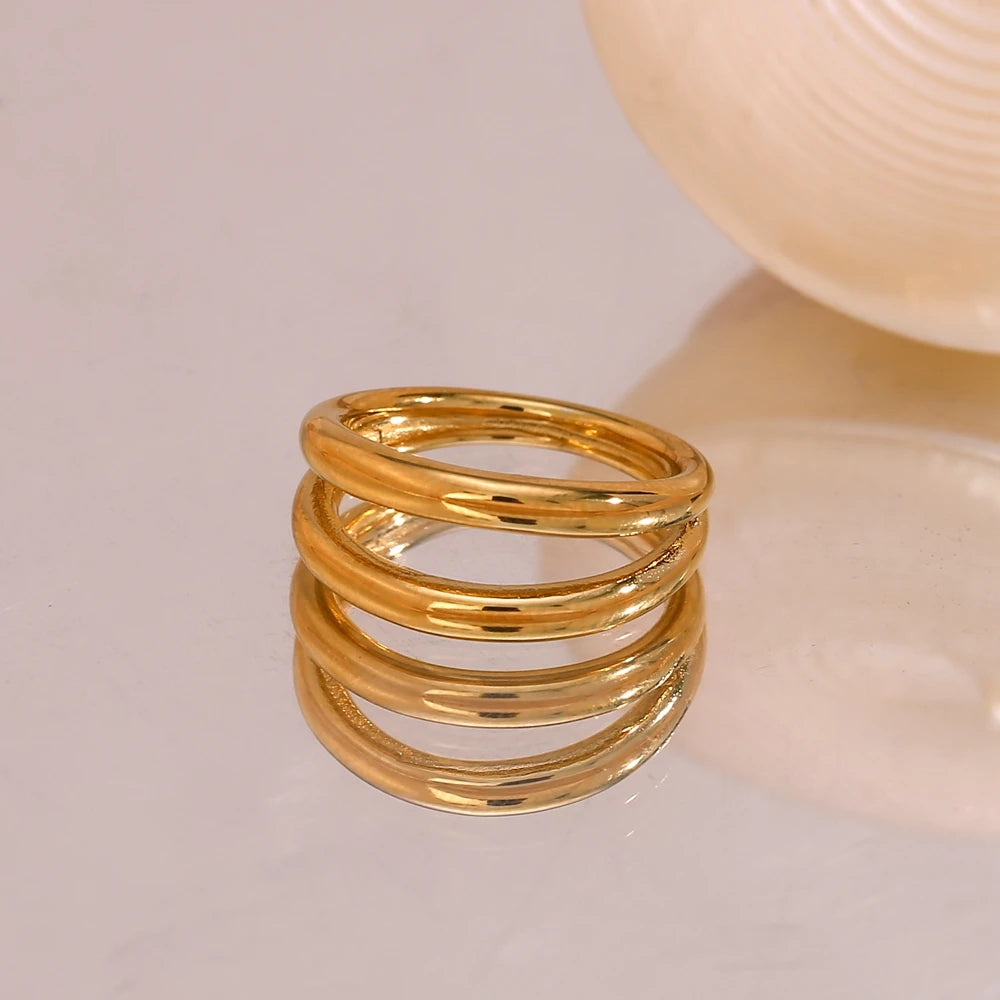 The Duo Minimalist Double Layer Ring by Vexa - RING - Vexa