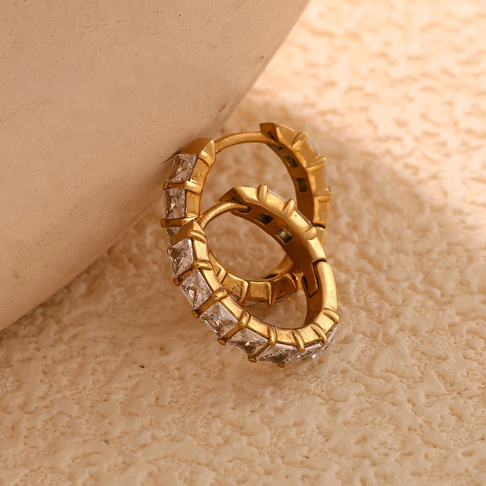 The Sovereign Princess - Cut Zircon Hoops by Vexa - Earring - Vexa