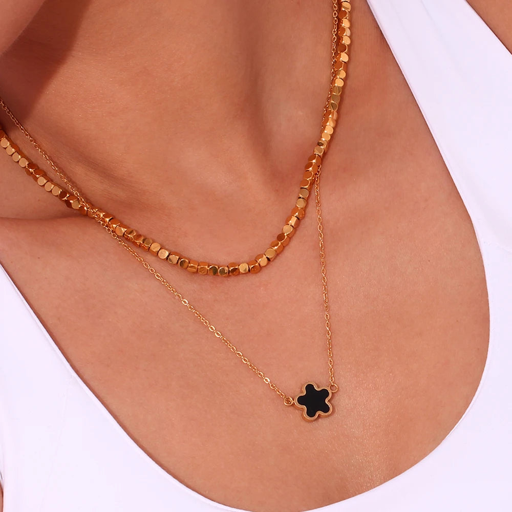 The Minimalist Cuboid Beaded Necklace by Vexa - necklace - Vexa