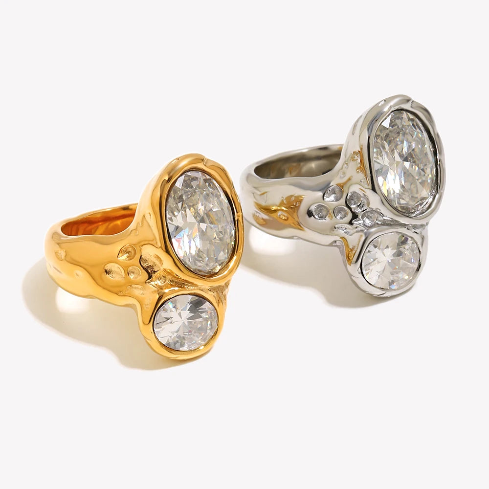 The Lumina Twin Zircon Ring by Vexa - RING - Vexa