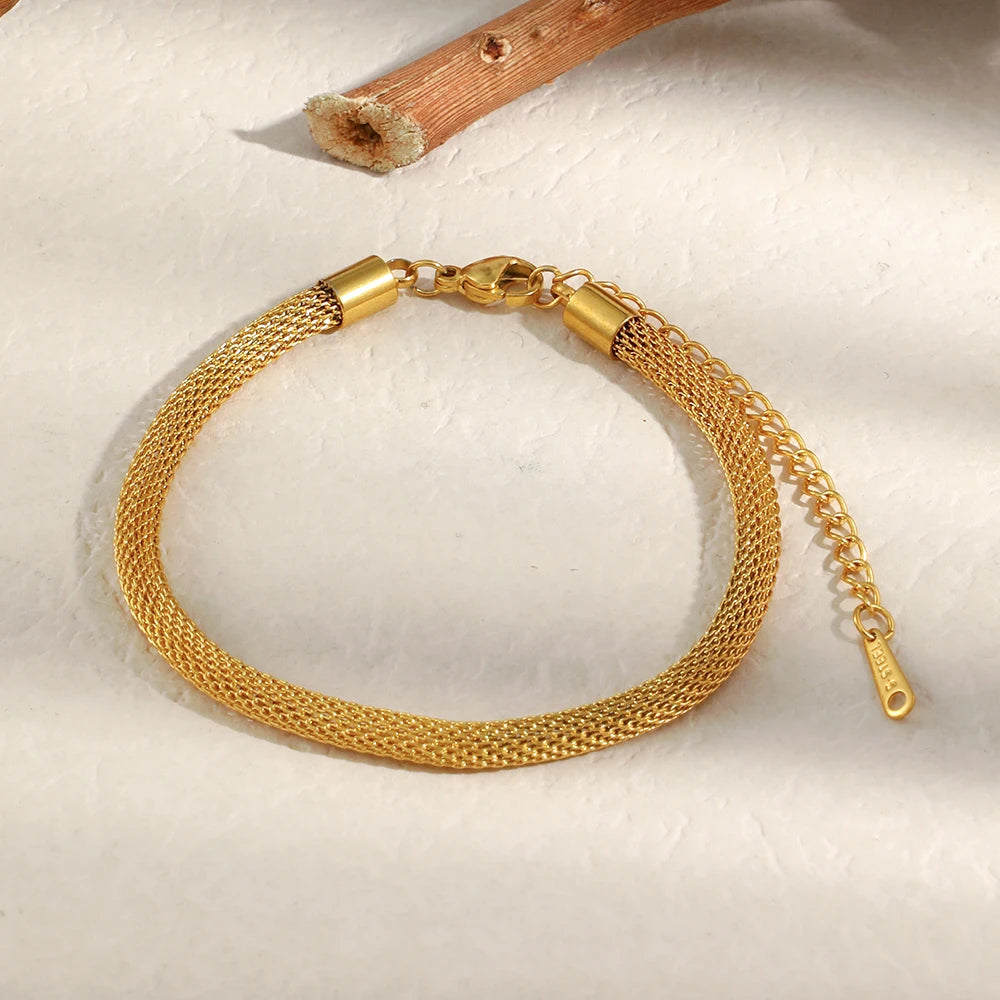 The Aurelia Round Mesh Chain Bracelet by Vexa - Bracelet - Vexa