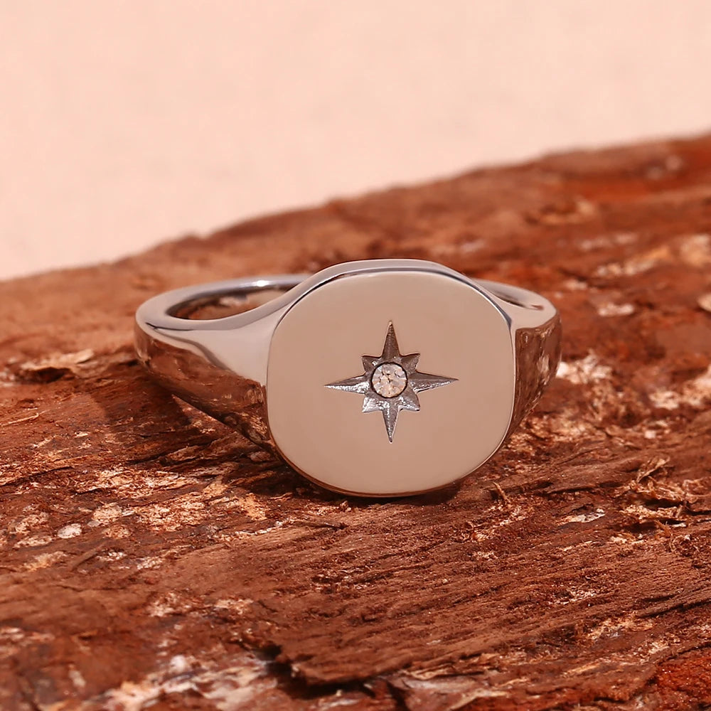 The Arctic Star Celestial Signet Ring by Vexa - RING - Vexa