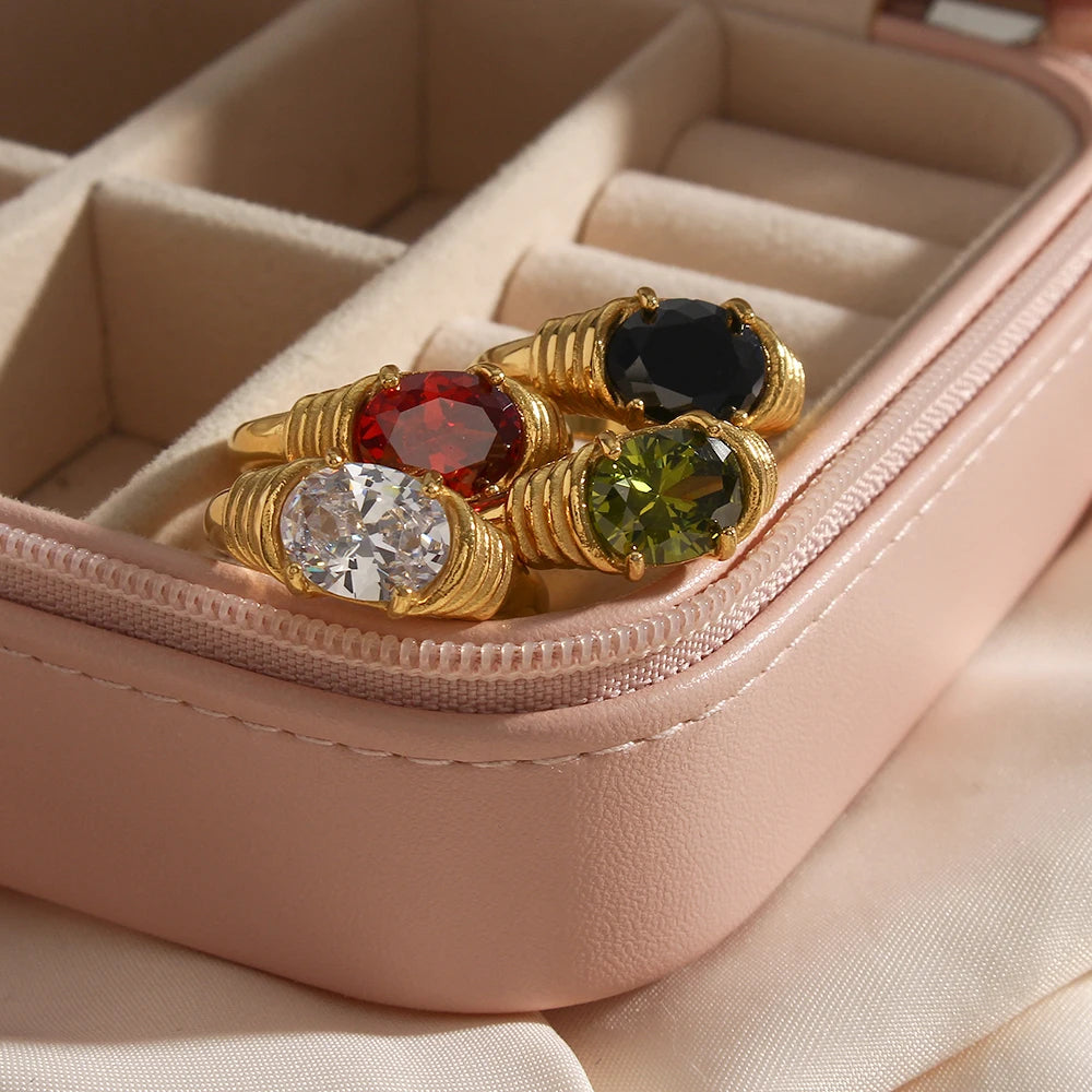 The Ophelia Oval Zircon Ring by Vexa - RING - Vexa