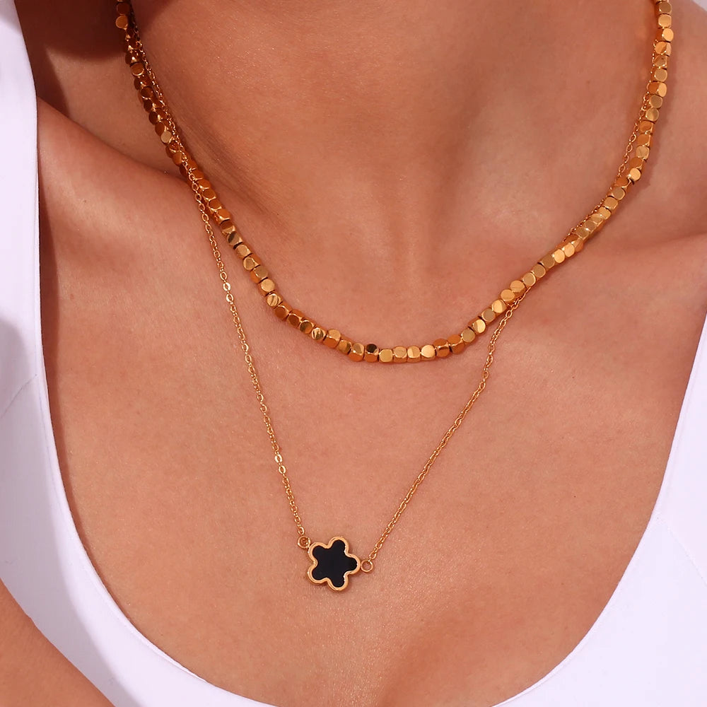 The Minimalist Cuboid Beaded Necklace by Vexa - necklace - Vexa
